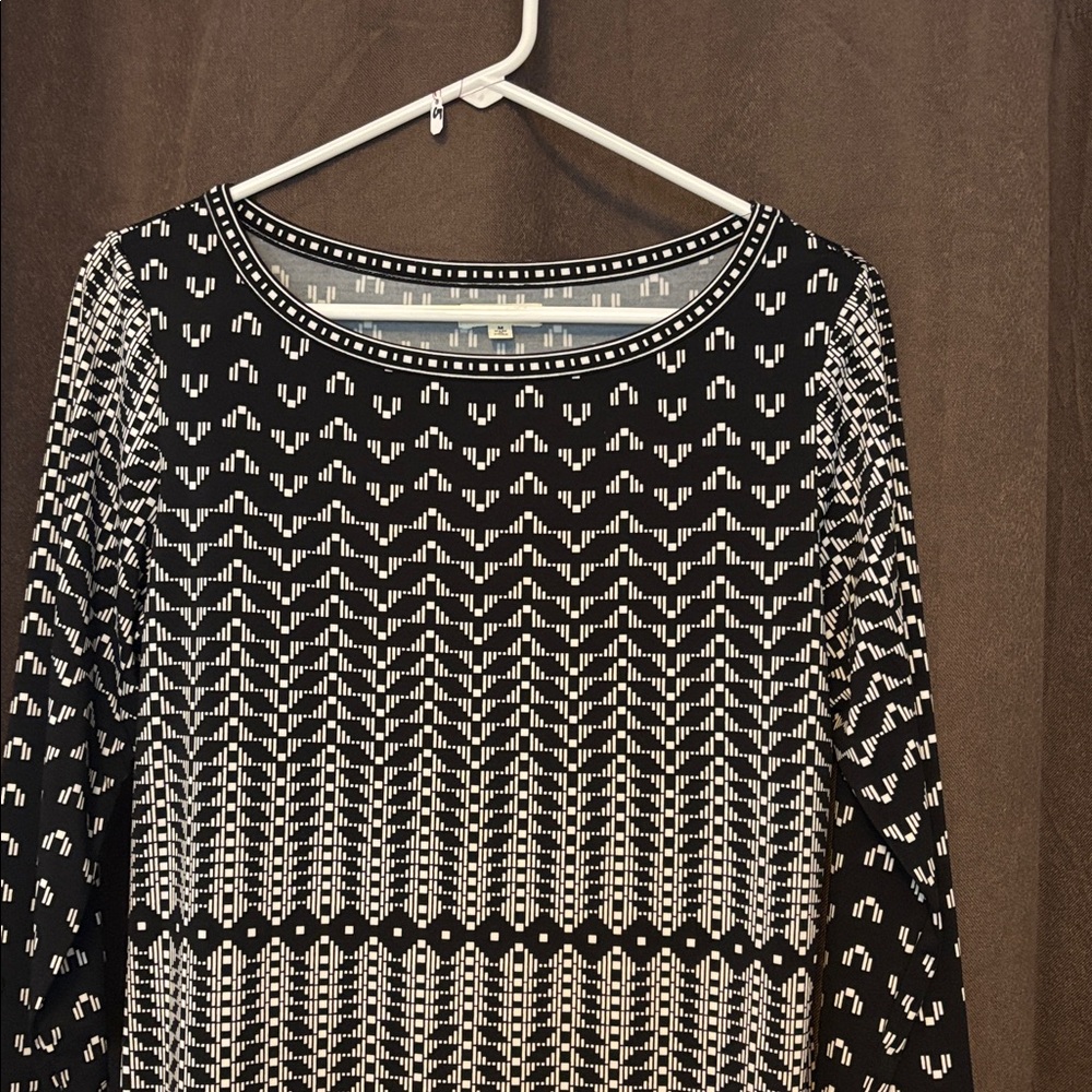 Max Studio Black and White Patterned Dress